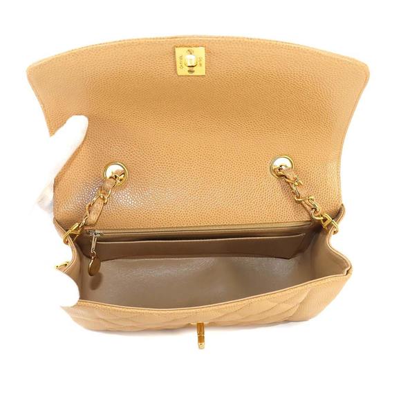 CHANEL Diana Matelasse 22 Chain Shoulder Bag Caviar Skin Beige A01164 Gold Ha... - Picture 6 of 9